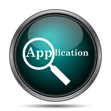 Application icon. Internet button on white background.. Stock Illustration