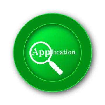 Application icon. Internet button on white background.. Illustrazione stock