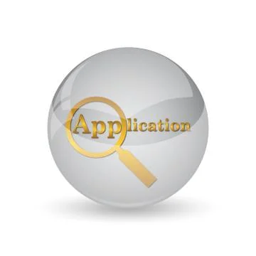 Application icon. Internet button on white background. . Stock Illustration
