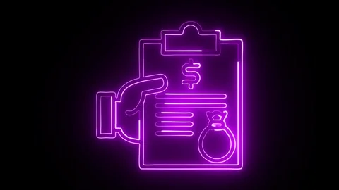 Application Icon Isolated on Black Background, Software Neon Line Motion Gr.. Stock Footage 326344331