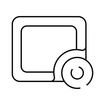 Application icon with refreshing content outline イラスト素材
