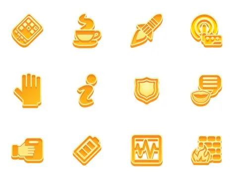 Application icon set Stock Illustration
