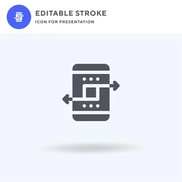 Application icon vector, filled flat sign, solid pictogram isolated on white Illustrazione stock