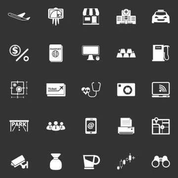 Application icons on gray background イラスト素材