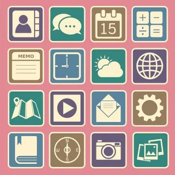 Application icons Stock Illustration