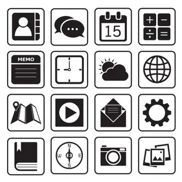 Application icons Stock Illustration