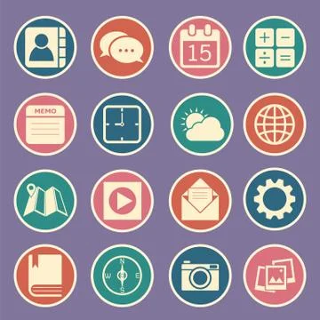 Application icons Stock Illustration