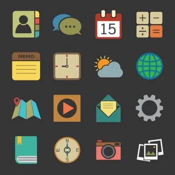 Application icons Stock Illustration