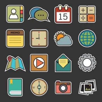 Application icons Stock Illustration