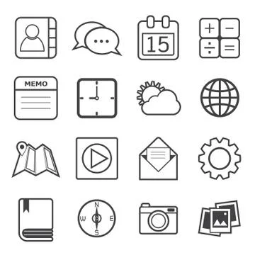 Application icons Stock Illustration