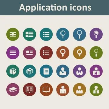 Application icons Stock Illustration