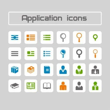 Application icons Stock Illustration