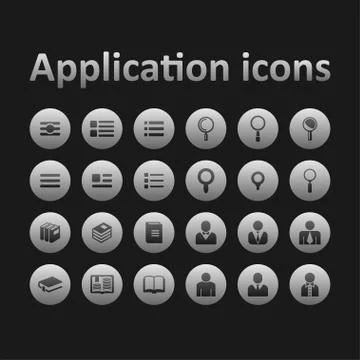 Application icons Stock Illustration