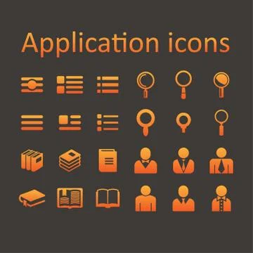 Application icons Stock Illustration