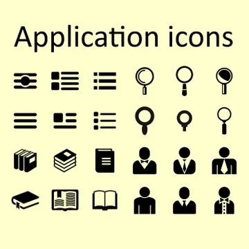 Application icons Stock Illustration