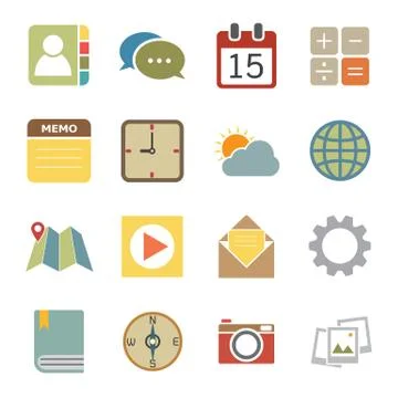 Application icons Stock Illustration