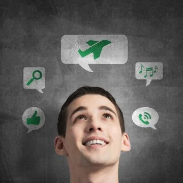 Application icons of media interface Stock Photos