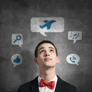 Application icons of media interface 스톡 사진