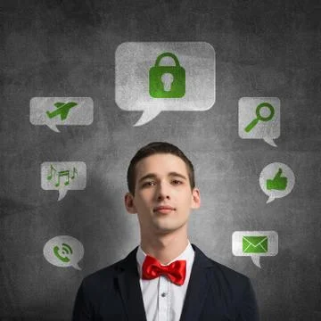 Application icons of media interface Foto stock