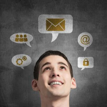 Application icons of media interface Stock Photos