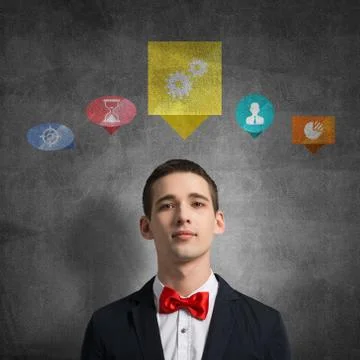 Application icons of media interface Stock Photos