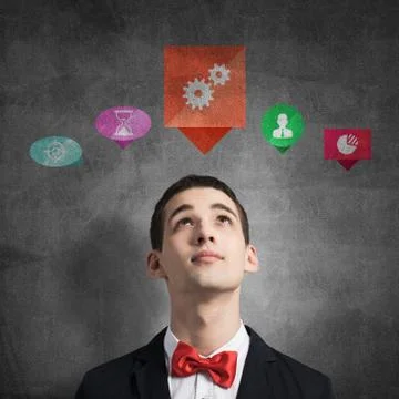 Application icons of media interface Stock Photos