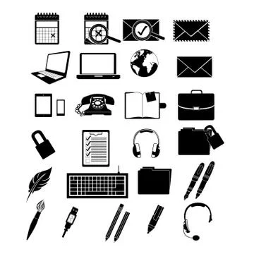 Application icons over white background vector illustration Stock Illustration