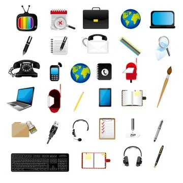 Application icons over white background vector illustration Stock Illustration