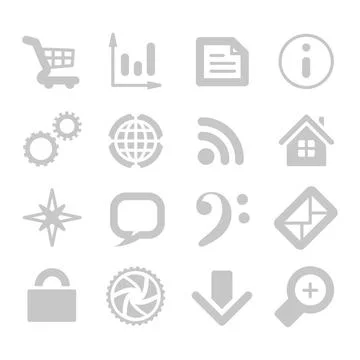 Application icons Vector color application icons isolated on white backgro... Stock Photos