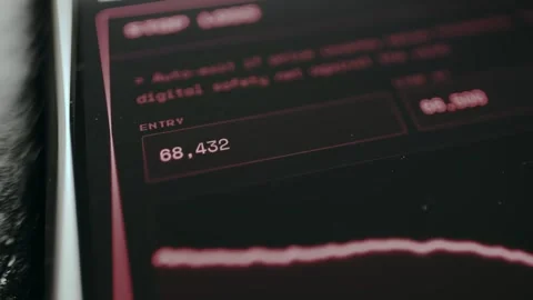 Application indicating an entry value for a Stop Loss Stock Footage 331592098