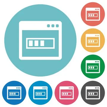 Application installing flat icons Illustrazione stock