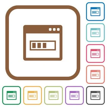 Application installing simple icons Illustrazione stock