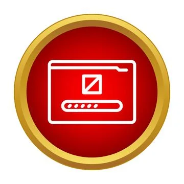 Application installing updating software progress bar icon Stock Illustration