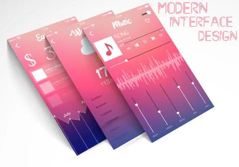 Application Interface Design Stock Illustration