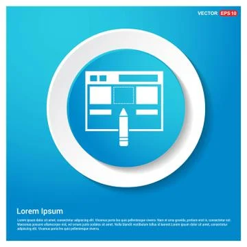 Application Interface Icon Abstract Blue Web Sticker Button Stock Illustration