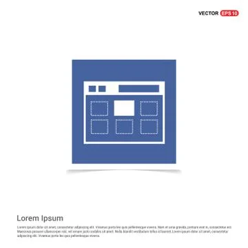 Application Interface Icon - Blue photo Frame Stock Illustration