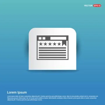 Application Interface Icon - Blue Sticker button Stock Illustration