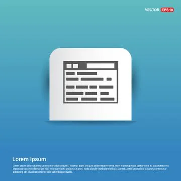 Application Interface Icon - Blue Sticker button Stock Illustration