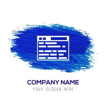 Application Interface Icon - Blue watercolor background Stockillustratie