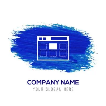 Application Interface Icon - Blue watercolor background Illustrazione stock