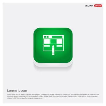 Application Interface Icon Green Web Button Stock Illustration
