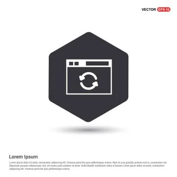 Application Interface Icon Hexa White Background icon template Stock Illustration