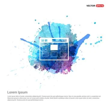 Application Interface Icon - Watercolor Background Stock Illustration