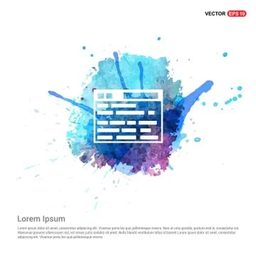 Application Interface Icon - Watercolor Background Stock Illustration