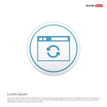 Application Interface Icon - white circle button 스톡 일러스트
