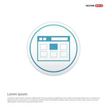 Application Interface Icon - white circle button Stock Illustration