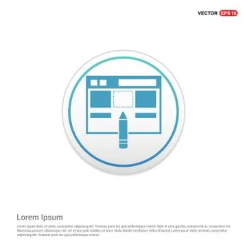 Application Interface Icon - white circle button Illustrazione stock