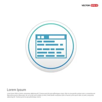 Application Interface Icon - white circle button Stock Illustration