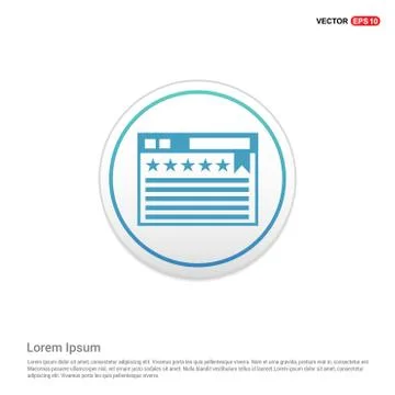 Application Interface Icon - white circle button Illustrazione stock