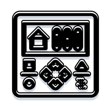 Application launching home screen control interface Stock Illustration